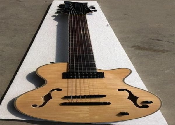 

whole flame maple neck through 7 string jazz electric guitar 07133663175