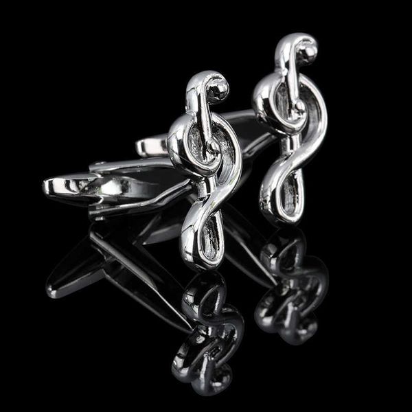 

cuff links c-man treble clef cufflinks fashion wholesale and retail design silver music notes men's cufflinks g220525
