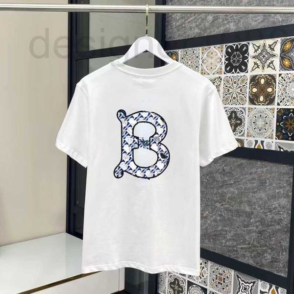 

designer bby t shirt mens short sleeved tshirt sweatshirt burb man women round neck polo pullover 100% cotton t-shirt luxury loose tee plus, White;black