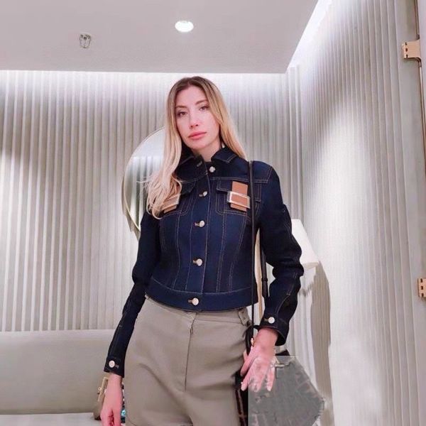 

womens designer jackets clothes denim letters women short coats autumn spring style slim for lady jacket designer coat luxury designer woman, Black;brown