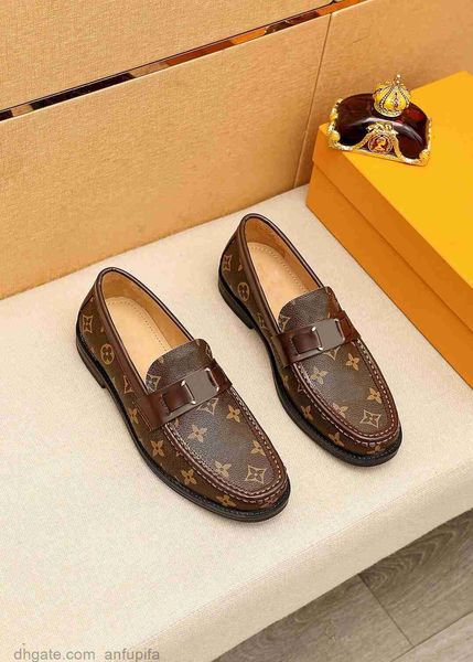 

2023 men fashion genuine leather formal dress shoes mens business classic style oxfords men brand designer wedding party flats size 38-45, Black