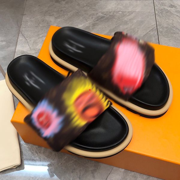 

2023 fashion women's slippers platform perforated sandal summer shoe r womens slippers candy colors clear beach slippers high heel size, Black