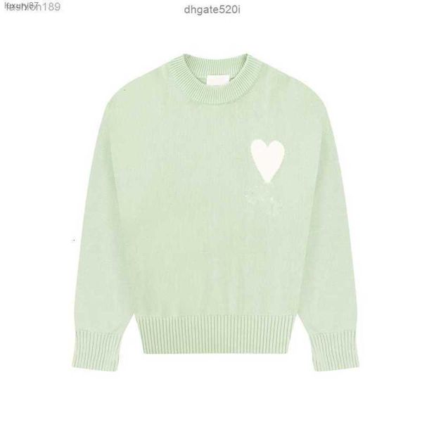 

men's hoodies designer winter fashion amis love collar knitted sweater casual pullover women's sweaters sweatshirts coat yh0w7q, Black