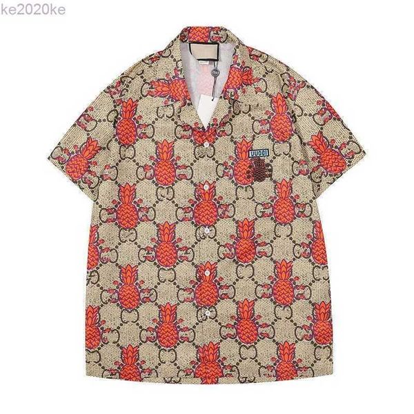 

new fashion hawaii floral print beach men's designer silk bowling shirt casual hawaiian shirts men summer blouse short sleeve loose tsr, White;black