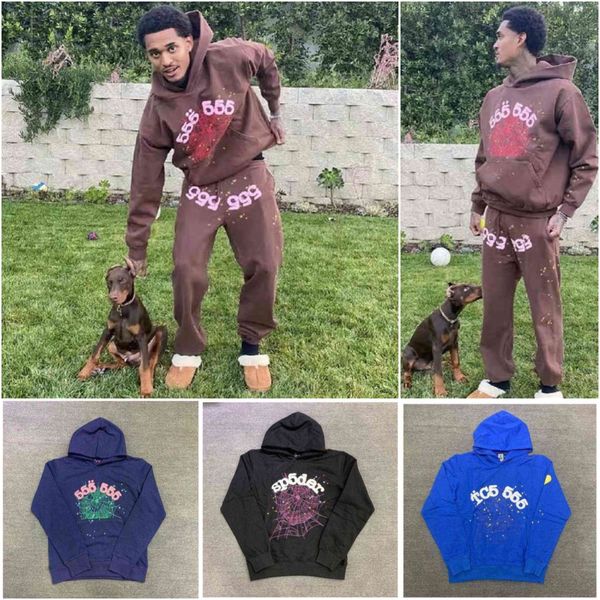 

2023 red spider hoodie men's and women's high-quality angel digital bubble puff puff printed graphic spider web sweatshirt t220721, Black