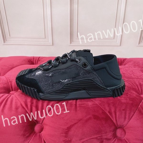 

2023 r womens mans casual shoes fashion genuine leather letters printed woman runway trainers sneakers, Black