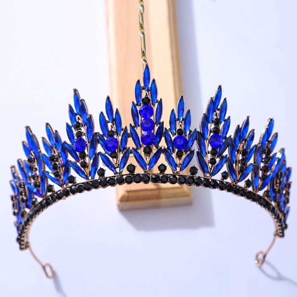 

other fashion accessories kmvexo black crystal leaves party birthday tiaras crown headdress rhinestone pageant diadem bride headband wedding, Silver