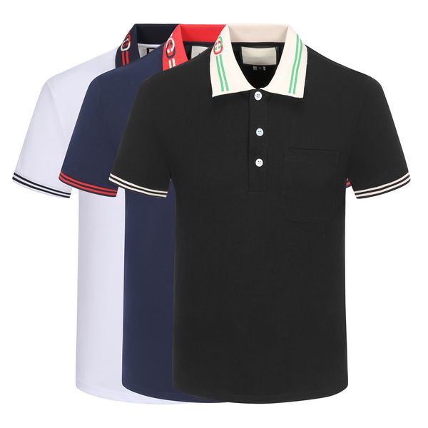 

23ss designer monclair t shirt mens frence brand polo shirts women fashion embroidery letter business short sleeve calssic tshirt#06, White;black
