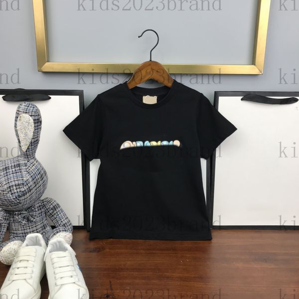 

2023ss kids t shirts wholesale black color boys brand designer t shirts high end cotton tees round neck t-shirt fashion lovely printing for, Blue