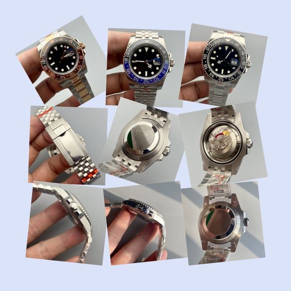 

v14 montre de luxe mens watches 40mm 3186 or 3285 automatic mechanical movement 904l steel case luxury watch wristwatches gmt, Slivery;brown