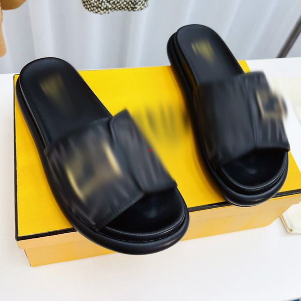 

2023 fashion women's slippers platform perforated sandal summer shoe r womens slippers candy colors clear beach slippers high heel size, Black