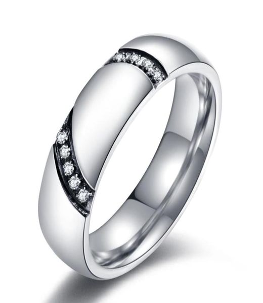 

titanium stainless steel lover engagement ring valentines day heart silver gold color love wedding ring for couples gift gj5125014263