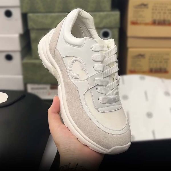 

designer sneakers calfskin casual shoes shoes vintage suede leather trainers stylist sneaker patchwork leisure shoe platform, Black