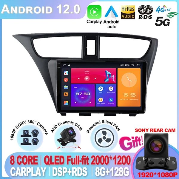

for honda civic hatchback 2012 - 2017 car radio android multimedia video player navigation gps stereo 2 din no 2din