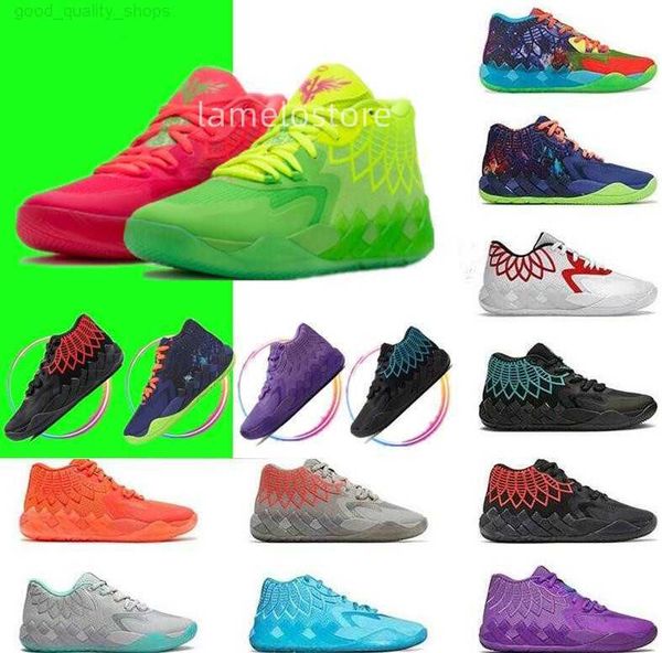 

mb with mens lamelo ball 5a 01 basketball shoes rick and morty red green galaxy purple blue grey black queen buzz city melo galaxy
