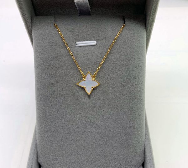 

jewelry four leaf clover necklace set pendant necklace bracelet earstuds gold silver pearl green flower necklace luxur