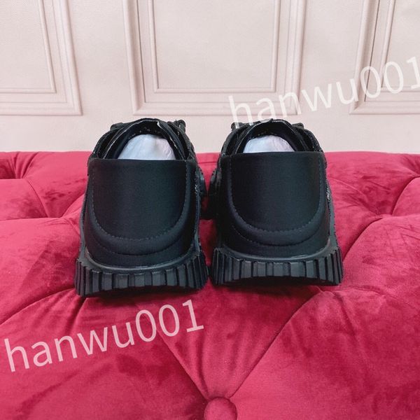 

r womens mans casual shoes fashion genuine leather letters printed woman runway trainers sneakers, Black