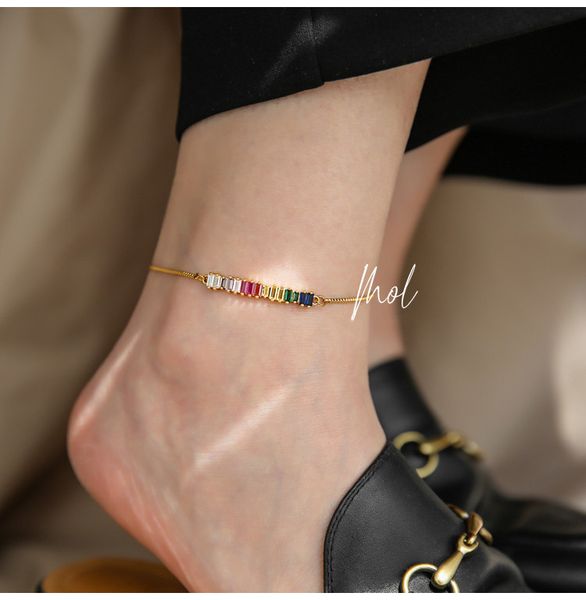 

designer ankle bracelet for women new fashion anklet love anklet for woman brand simple letters diamond lady anklet jewelry, Red;blue