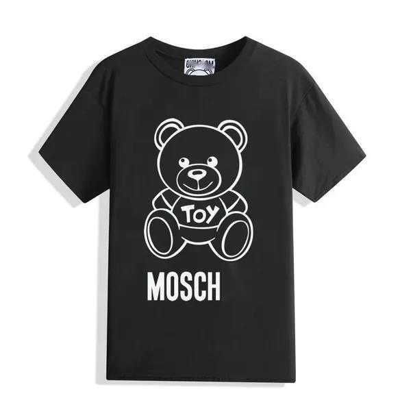 

designer new women's moschino t-shirt cotton graphic t-shirt women's oversized moschino white black loose tees c11