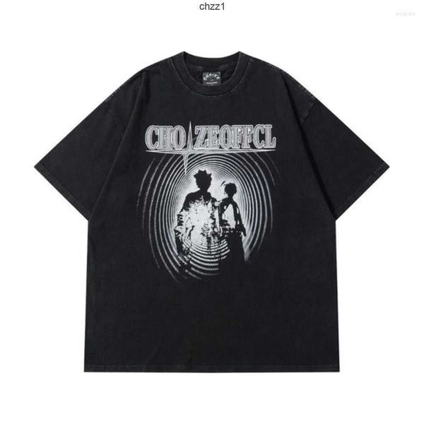 

men's t shirts high street hip hop y2k oversized vintage washed tshirts for men goth harajuku streetwear summer grunge t-shirts 1710w7, White;black