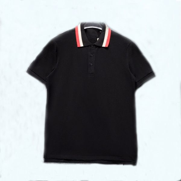 

2023 new 100 cotton polo shirts short sleeved shirt embroidered letter summer fashion designer polos business clothing tee designer casual c, White;black
