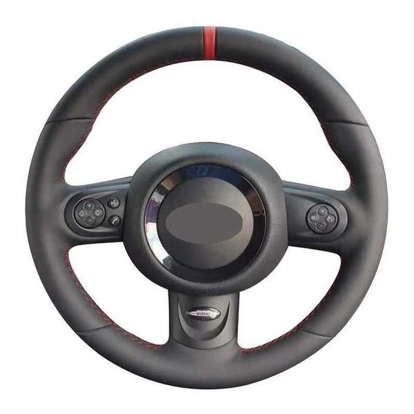 

covers black artificial leather car steering wheel cover for mini hatchback/mini r56/r57) clubman clubvan coupe 3-spoke car accessories g230
