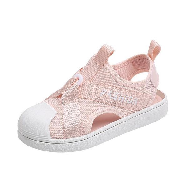 

sandals kids shoes toddler baby children summer mesh breathable boys girls toe f12630, Black;red