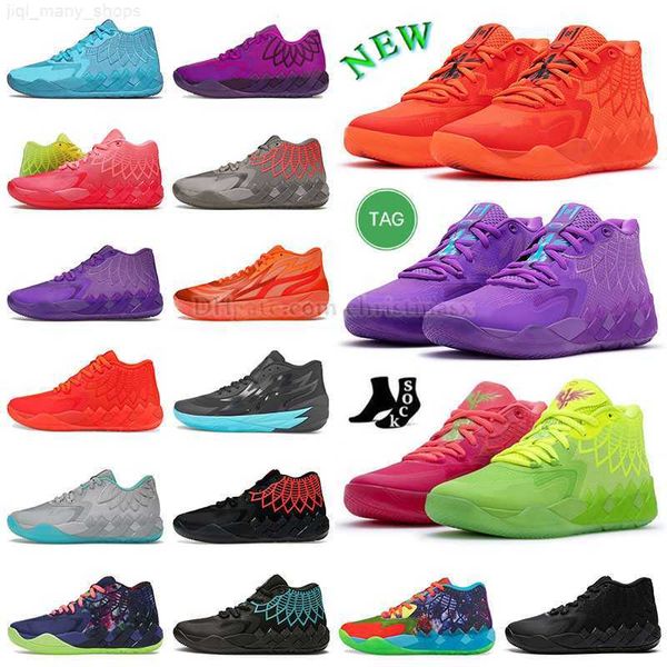 

designer lamelo ball mb.01 basketball shoes mens big size us 12 ricks and mortys galaxy black red blast buzz queen city hornets away superno