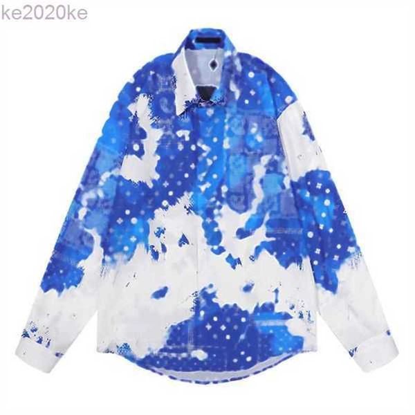 

designer cloud blue hawaiian style mens short sleeve print shirt plus size casual collar button loose beach ibyt ofj3, White;black