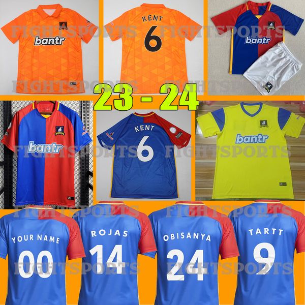 

23 24 ted lasso afc richmond soccer jerseys 2023 2024 kids kit 20232 maillot man football shirt home away third yellow kent tartt rojas hugh, Black;yellow