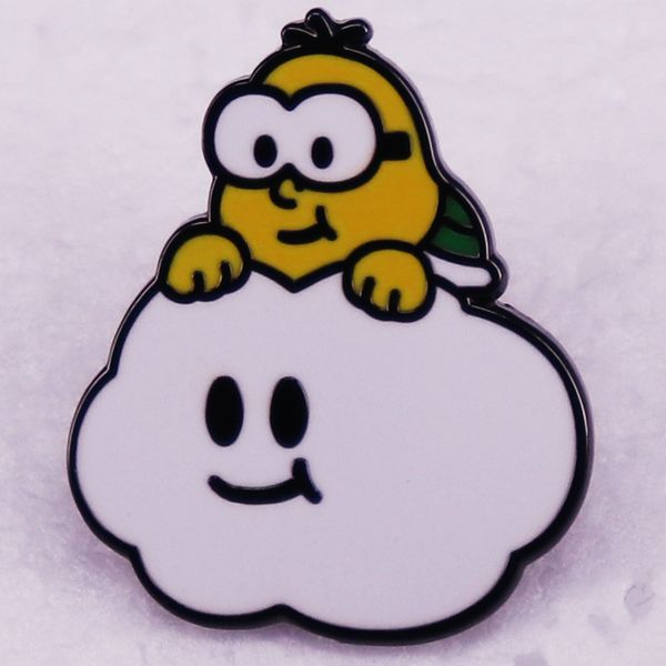 

cloud turtle brooch cute anime movies games hard enamel pins collect metal cartoon brooch backpack hat bag collar lapel badges, Blue