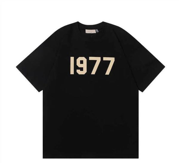

craftsmanship ess men women fashion designer t-shirt mens t-shirts street casual fog short sleeve fg tees 1977 cotton stereo printing polos, White;black