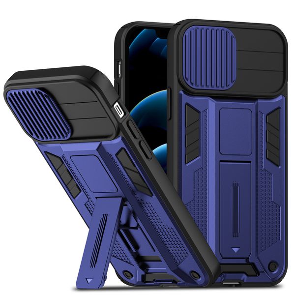 

hybrid stand military grade car armor magnetic bracket cases push window slide camera protection shockproof back cover for iphone 14 13 12 1