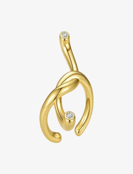 

couple rings enfashion open curved button for women gold color irregular crystal ring fashion jewellery 2021 christmas anillos r205098406, Silver