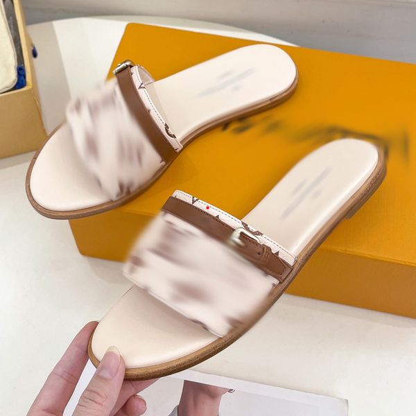 

2023 fashion women sandal luxury designer leather ladies sandals summer flat shoes fashion beach women slippers drag slides flip flops women, Black