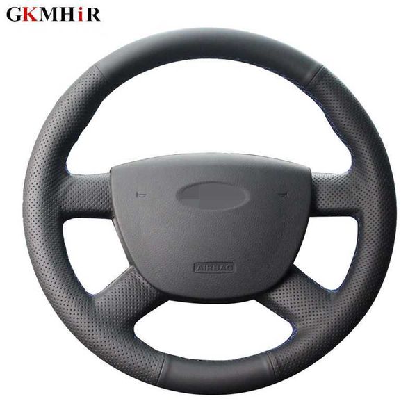 

steering wheel covers artificia leather hand-stitched black car steering wheel cover for ford kuga 2008-2011 focus 2 2005-2011 c-max 2007-20