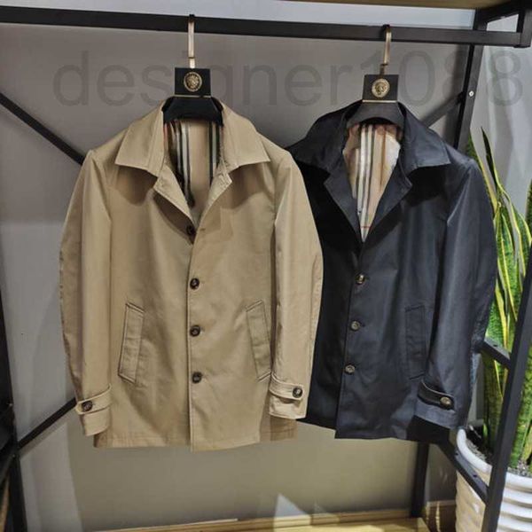 

designer burb trench coat mens jacket business jackets men casual long windbreaker coats q949, Tan;black