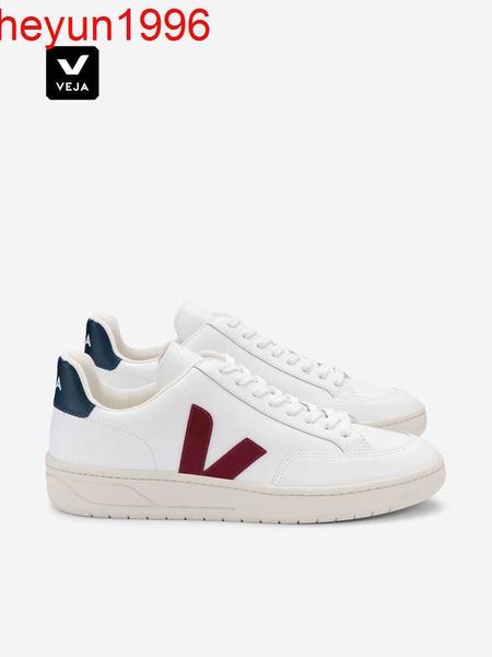 

french veja v12 small white women's official website casual leather board sports men's training shoes