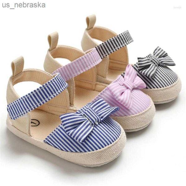 

first walkers first walkers style toddler girl crib shoes born baby bowknot striped soft sole prewalker sneakers l230518