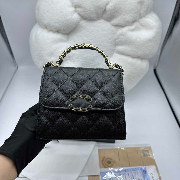 

designer fashion channel bag exquisite small fragrance handle chain small waste asonlightgold