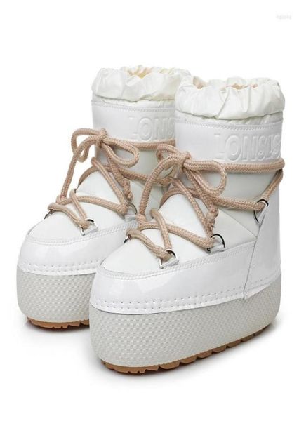 

boots waterproof platform snow for women 2022 winter warm plush ankle booties non slip cotton padded shoes woman space2530852, Black