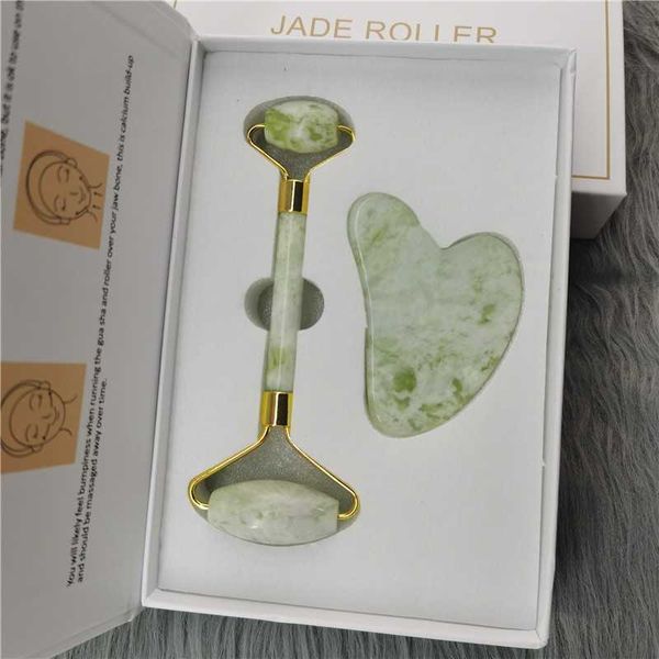 

face lift massager crystal roller facial massage relaxation jade roller stone natural rose quartz beauty skin tool girl gift77geerv2