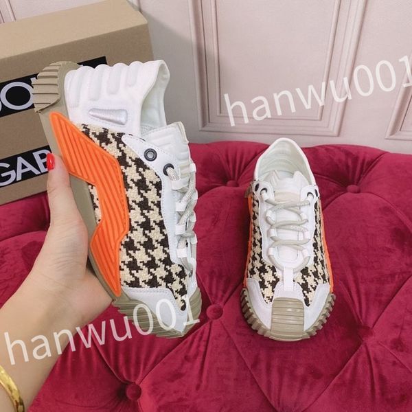 

2023 new fashion womens mens casual shoes desiner genuine leather platform lace up sneakers runway running walking shoes, Black