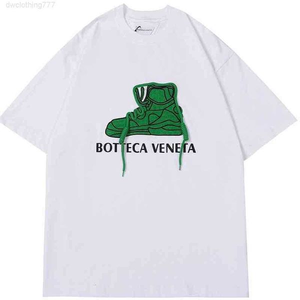 

fshion t shirt bv's designer shirts bottega ven 22s and new fashion br bv green patch shoes printed round neck loose short sleeve t-shi, White;black