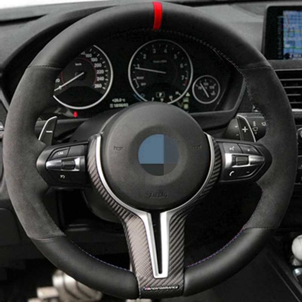

steering wheel covers car steering wheel cover anti-slip suede leather for bmw m sport 1 series f20 m135i m140i m235i m240i x1 f21 f48 x2 f3