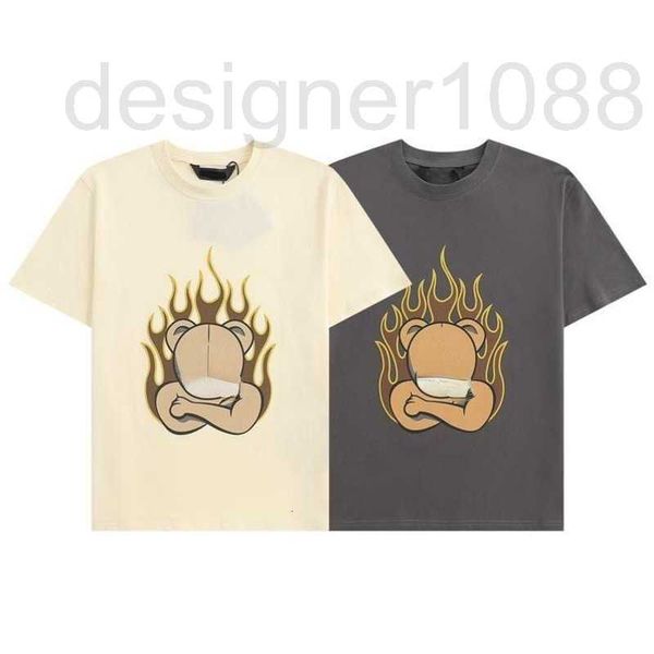 

designer luxury sweatshirt men women short sleeved tee t shirt round neck mens polo shirts bear print cotton t-shirt fashion loose pullover, White;black
