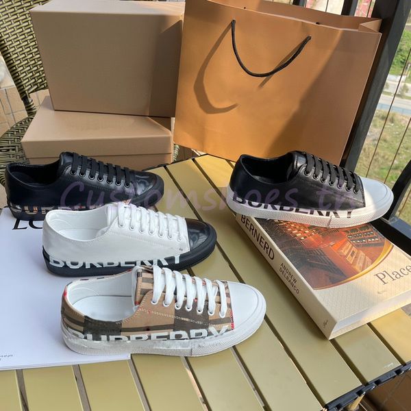 

designer shoes women sneakers vintage check sneaker classic striped shoe grid print trainers low canvas trainer lace up platform shoe, Black