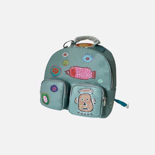 

backpack women popular graffiti print colorful backpack with high beauty for men and women outgoing travel shoulders bag face pattern backpa