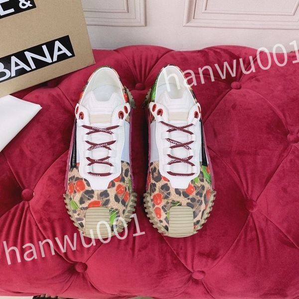 

2023 new luxury fashion womens mens casual shoes desiner genuine leather platform lace up sneakers runway running walking shoes, Black