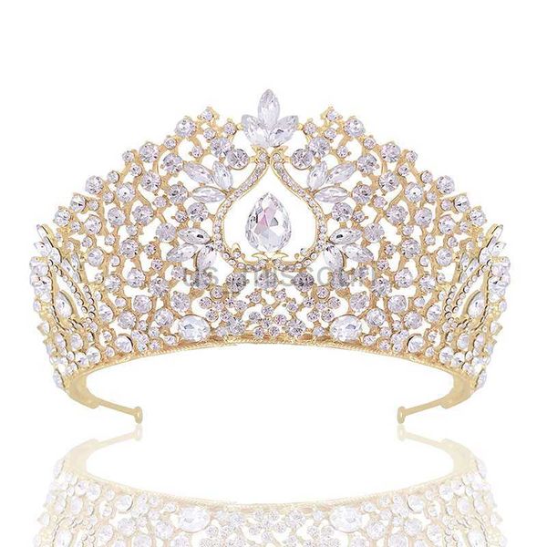 

other fashion accessories crystal tiaras gold color rhinestone pageant crowns baroque headbands for women desinger wedding hair accessories, Silver
